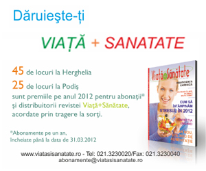Abonamente la Revista Viata+Sanatate 2012 Abonamente la Revista Viata+Sanatate 2012