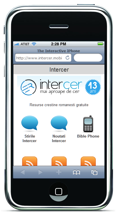 Noul website Intercer pentru mobil - intercer.mobi